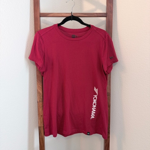 New Era Tops - New Era Women’s Red Yokohama Tires Crewneck Tee Size Large